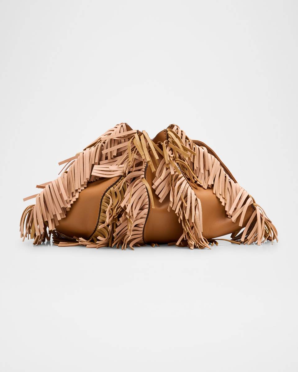 Adria Mini Fringe Pleated Wave Crossbody Bag